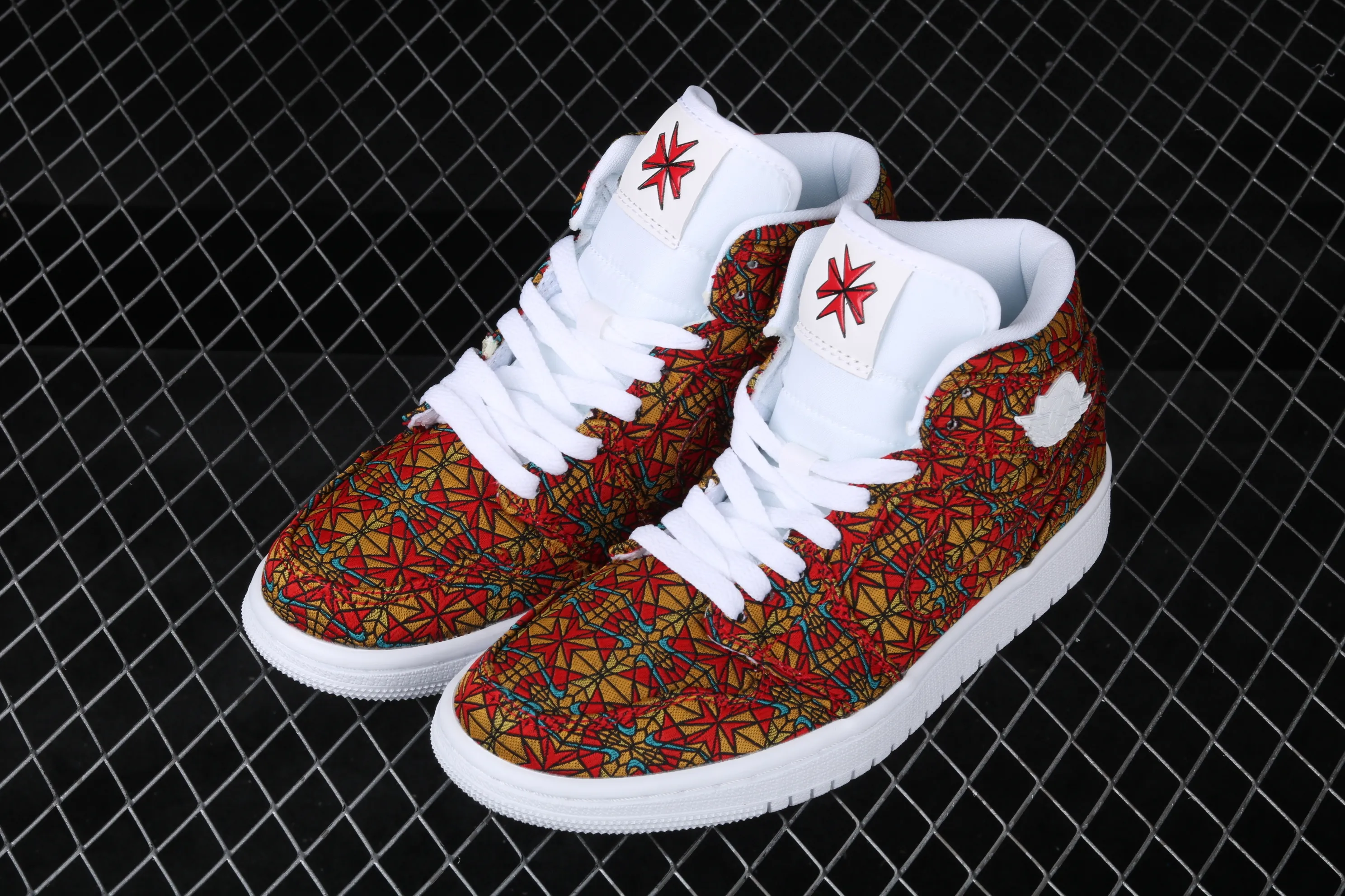 All categories Air Jordan Jordan series basketball shoes Air Jordan 1 Mid Air Jordan Mid AJ1 Joe 1 red satin AH7389-601